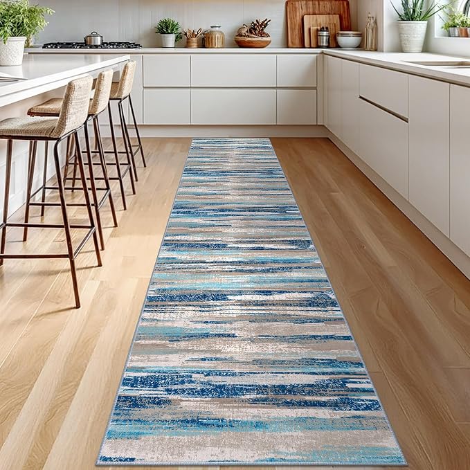 Modern Abstract Runner Rug 2.6x12 - Image 2