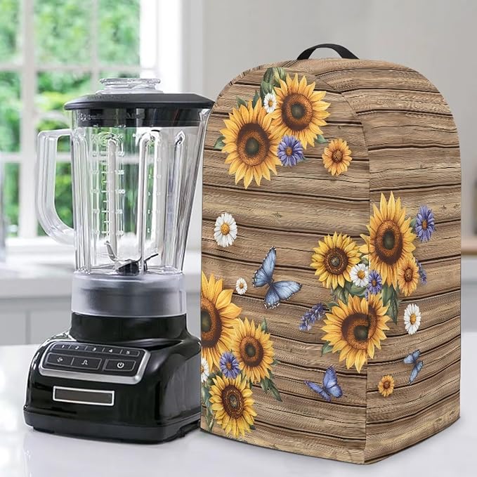 Sunflower Butterfly Coffee Machine Dust Cover Universal Design Compatible by Unknown