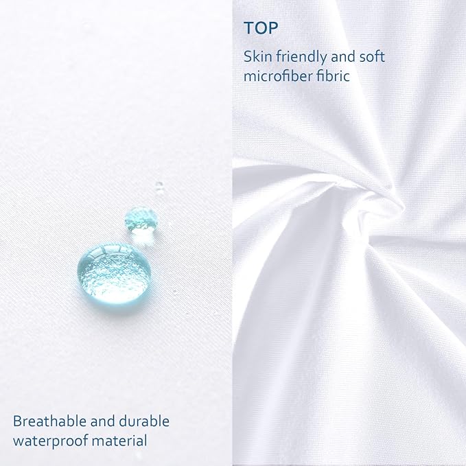 Moonsea Waterproof Mattress Protector, Mattress Cover Protector, Smooth Top - Image 6