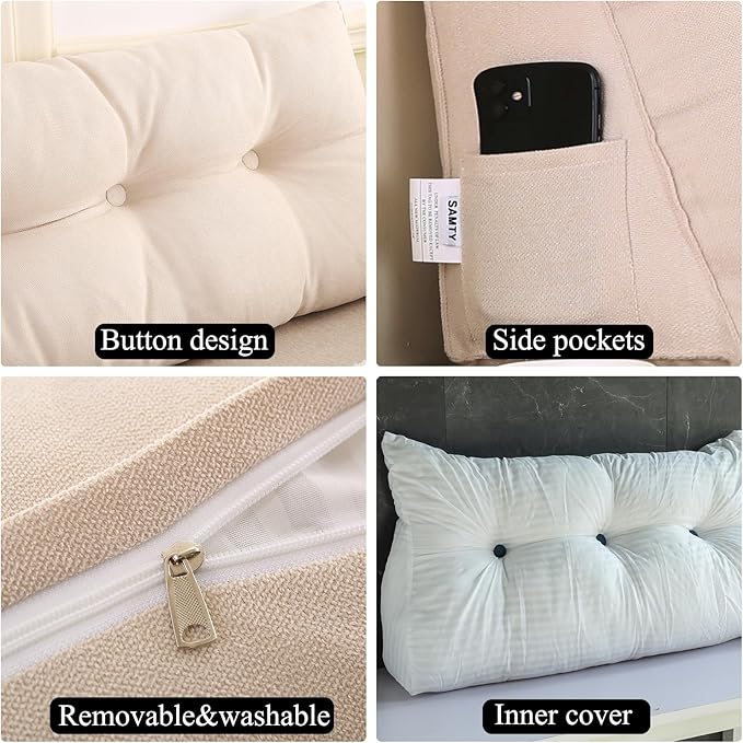 SAMTY Triangular Wedge Pillow headboard King Size - Image 4