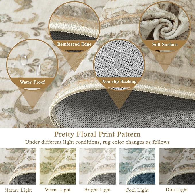 Moynesa Beige 2.5x8 Runner Rugs - Image 5