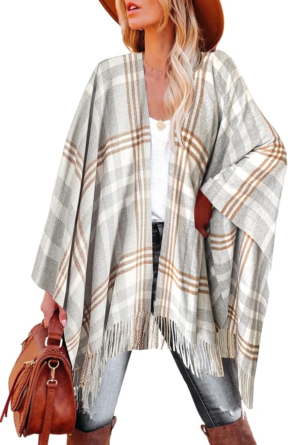 Breezy Lane Women's Shawl Wraps Warm Poncho Ruana Wrap Cardigan by BreezyLane