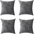 Decorative Throw Pillow Covers 20x20 Inch Set of 4, Soft Solid Farmhouse by ZSkogur