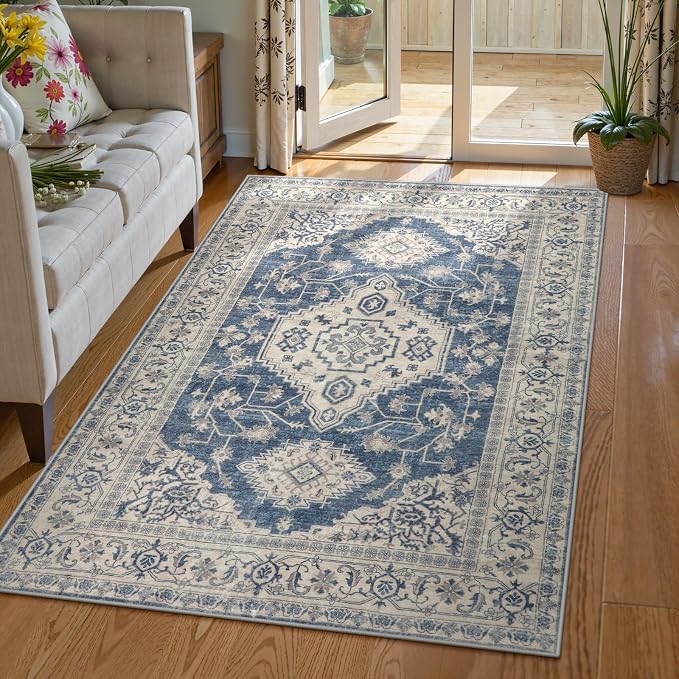 Lahome Oriental Area Rug, 3x5 Washable Rugs by Lahome