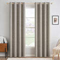 MIULEE Linen Texture Curtains for Bedroom Solid 100% Blackout Thermal Insulated by MIULEE