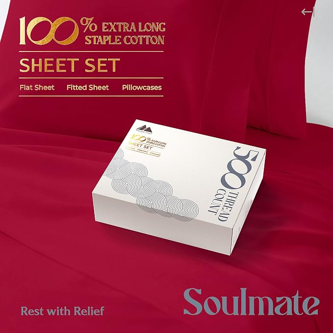 Mayfair Linen 500 Thread Count Full Cotton Sheets - Image 3