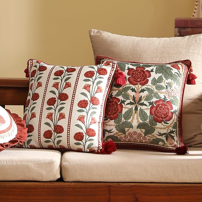 Throw Pillow Covers Pack of 2, Decoration Square Pillows Cushion Covers - Image 3