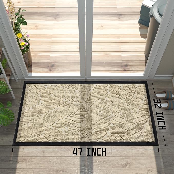 Yimobra 47x32 Large Door Mat Outdoor Indoor, All-Season Waterproof Door Mat - Image 2