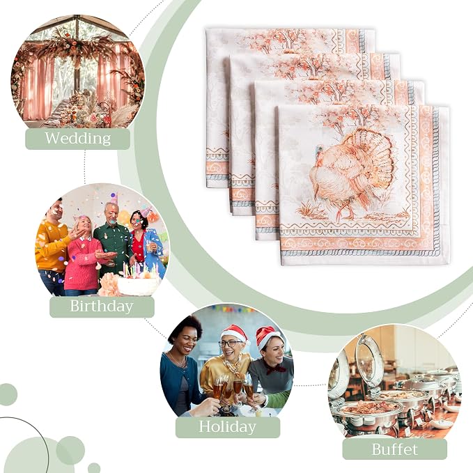 Maison d' Hermine Cloth Napkins Set of 4 100% Cotton - Image 6