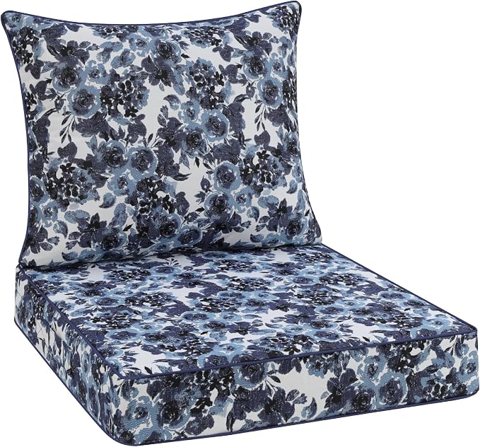 Favoyard Outdoor Seat Cushion 19 x 19 x 3 in Waterproof Pattern Fade Resistant by OutdoorFurnitureAccessories