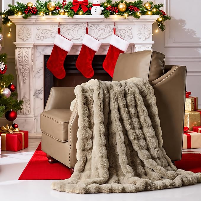 Lotus Karen Faux Fur Blanket - Image 2