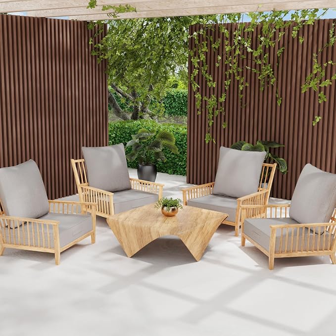 Outdoor Olefin Water-Resistant Deep Seat Cushion Set, Thickened Sofa Chair Pad - Image 8