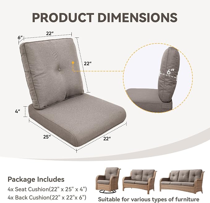 Patio Cushions for Outdoor Furniture - Image 2