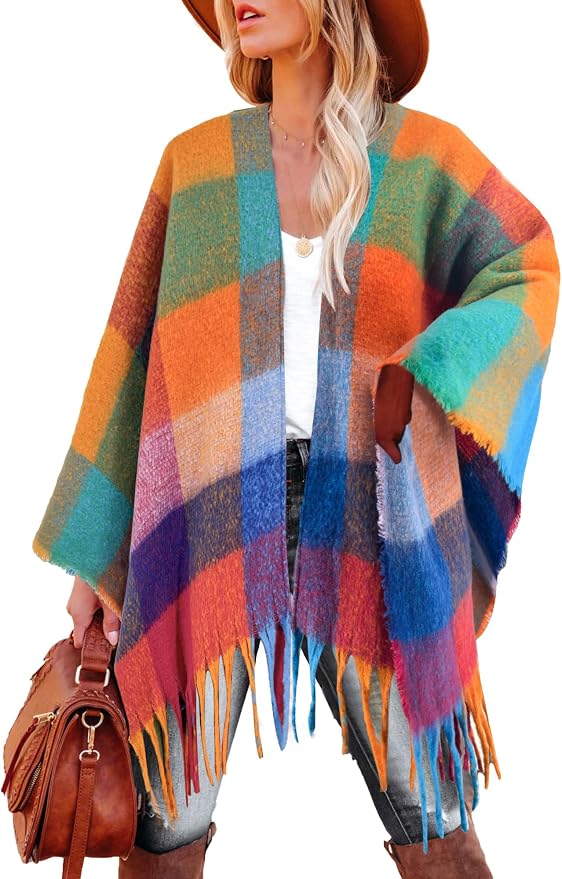 Breezy Lane Women's Shawl Wraps Warm Poncho Ruana Wrap Cardigan by BreezyLane