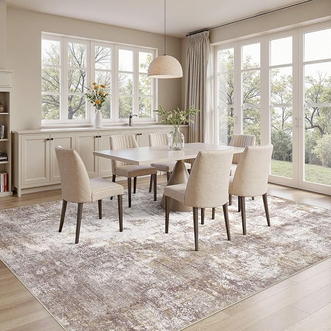 Washable 5X7 Area Rug: Modern Abstract Soft Non-Slip Indoor Rugs Home Decor - Image 3