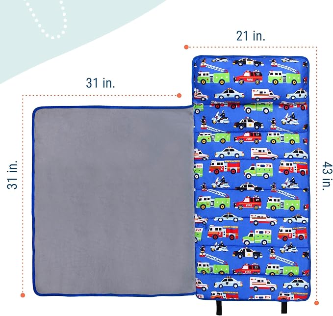 Wildkin 43-inch Kids Nap Mat – Soft Microfiber Toddler Sleeping Mat - Image 4