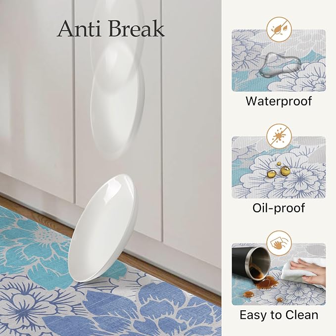 GENIMO Kitchen Mats for Floor, Kitchen Rugs Non Slip Washable Sets of 2 - Image 5