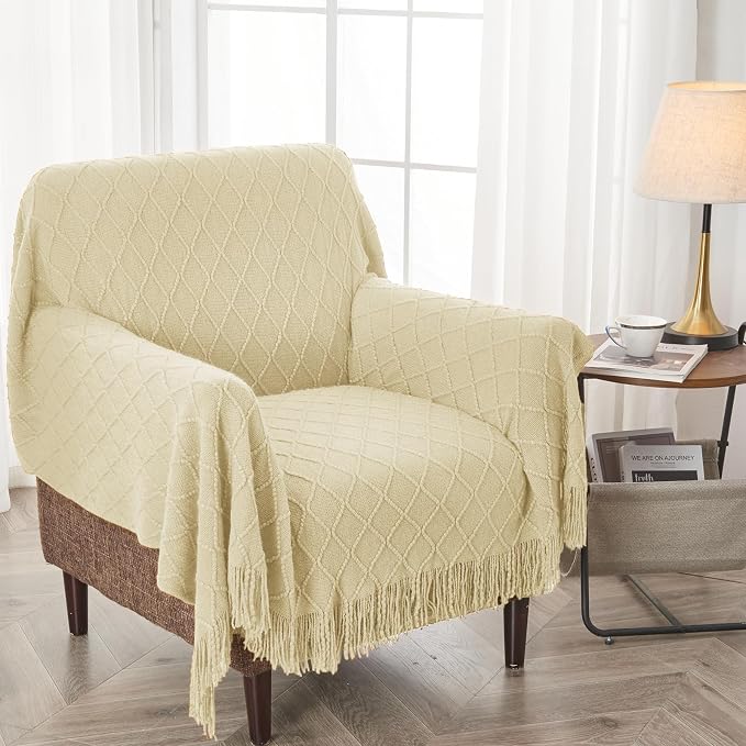 inhand Knitted Throw Blanket for Couch and Bed, Soft Living Room Home Decor - Image 4