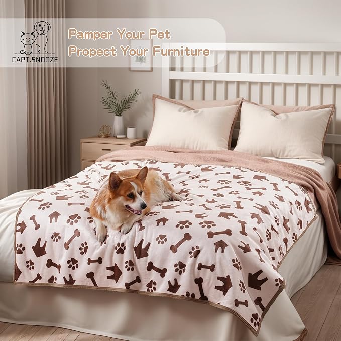 Waterproof Dog Blankets Pet Blanket 50"x60", Soft Fluffy Sofa Car Bed Protector - Image 6