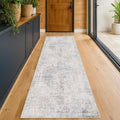 Light Blue 2'6''x8' Wide Hallway Runner Rug by HazoHaus