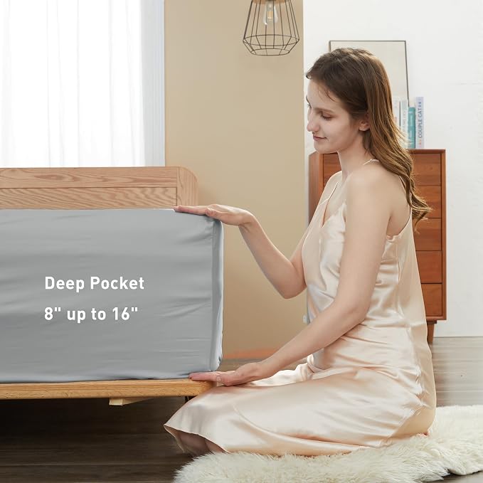 Sunflower California King Fitted Sheet, 1-Piece Deep Pocket Fitted Bottom Sheet - Image 3
