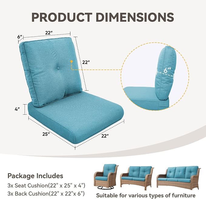 Patio Cushions for Outdoor Furniture - Image 2
