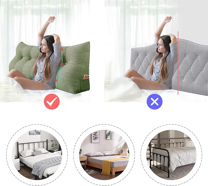 Wedge Headboard Pillow Dorm Room Reading Pillow Back Support - Image 6