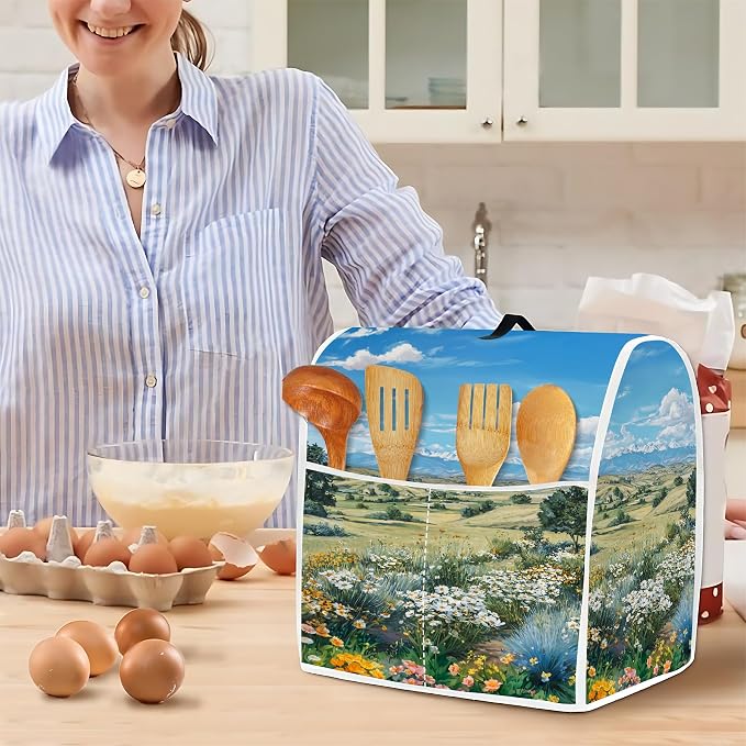 Mixer Dust Cover for 6-8 Qt Stand Mixer, Cloth Cover - Image 4