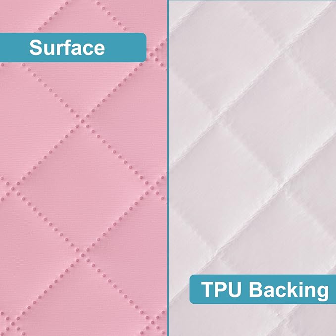 NTBAY 2 Pack Waterproof Crib Mattress Protector, Quilted 28"x52" Toddler Fitted - Image 3