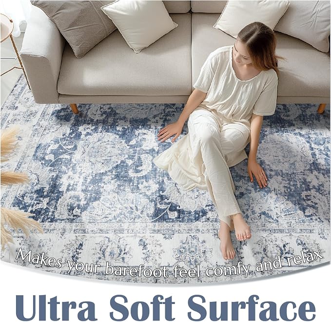jinchan Fiora Floral 2x3 Rug for Entryway - Image 6