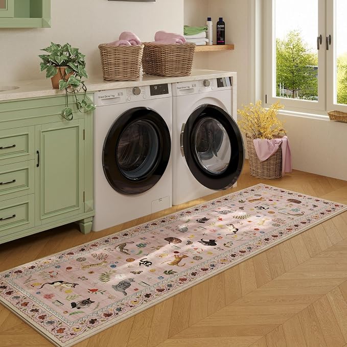 Rugcomf Runner Rug for Kitchen Non Slip 2'6''x8' Washable Rugs - Image 4