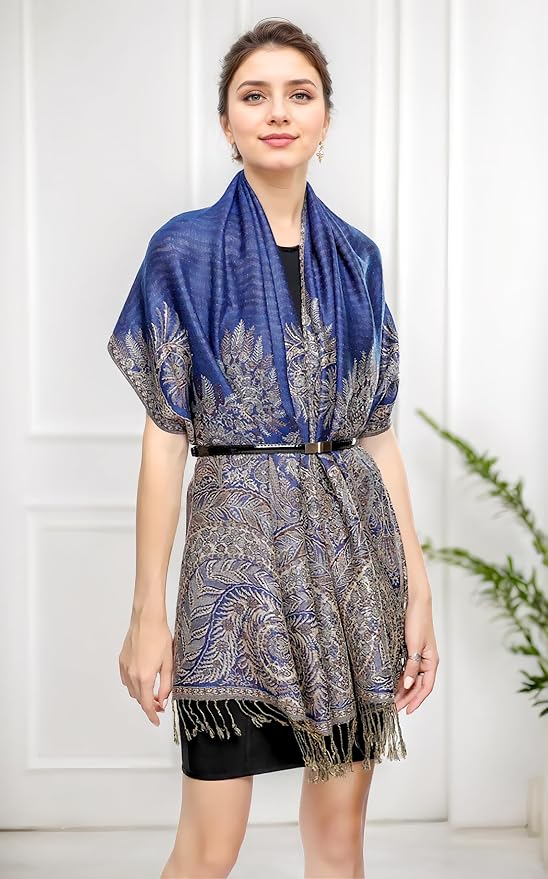 Achillea Big Paisley Pashmina Shawl Wrap - Image 2