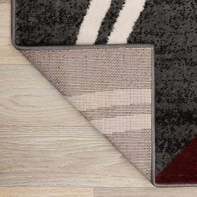 Rugshop Modern Wavy Circles Design Non-Shedding Runner Rug, Carpet - Image 6