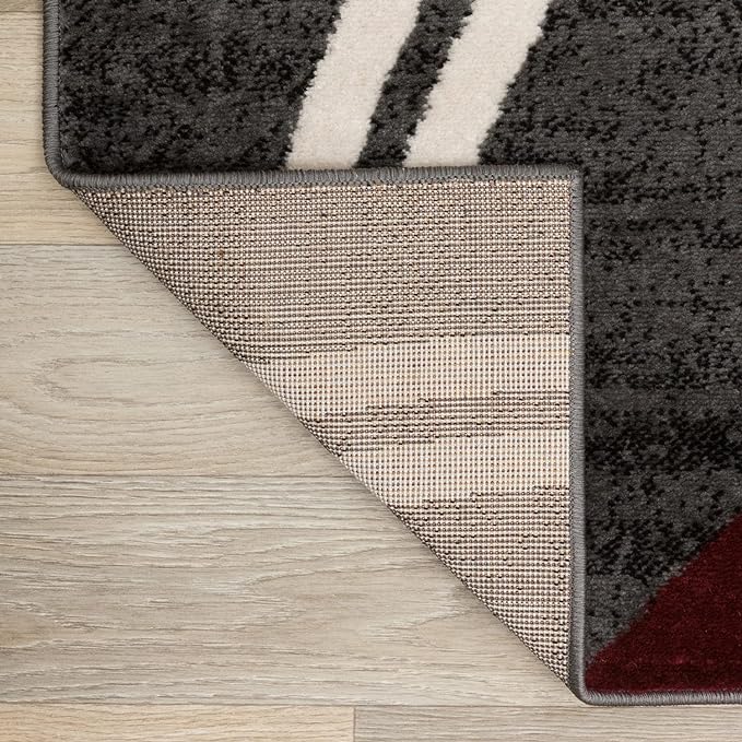 Rugshop Modern Wavy Circles Design Non-Shedding Oval Rug, Carpet - Image 6