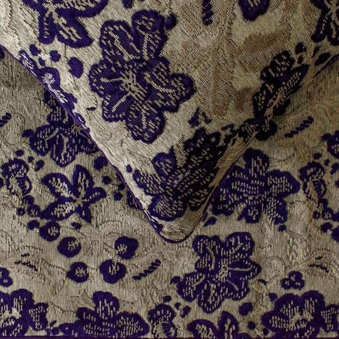 The HomeCentric King/Queen/Twin Purple Designer Twin 53"x18" Bed Runner - Image 5