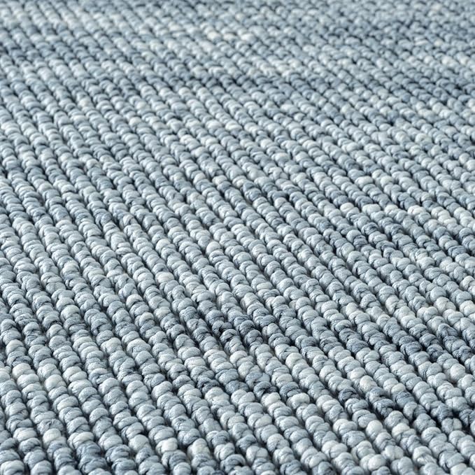 LUXE WEAVERS Solid Machine Woven Blue 8x10 Area Rug, Indoor Stain-Resistant - Image 3