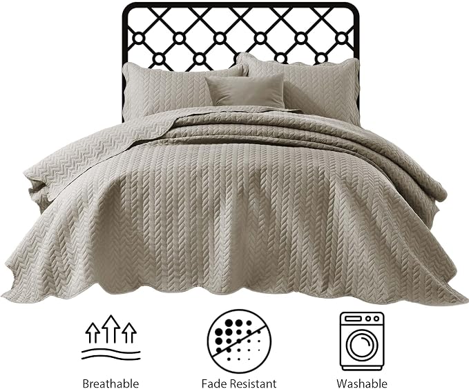 IR Imperial Rooms King Quilt Bedding Set Size + 2 Pillow Shams - Image 8