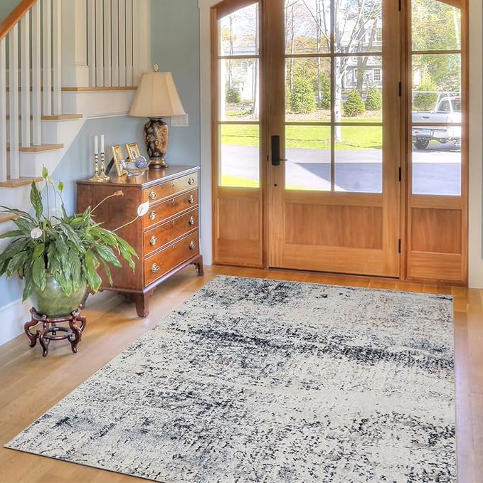Area Rug 5×7, Vintage Boho Rug, Ultra-Soft Low Pile, Non Slip, Stain Resistant - Image 5