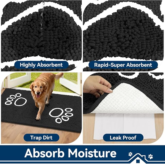 Bcoimo Super Absorbent Dog Door Mat, Pet Rugs - Image 4