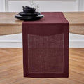 Solino Home Linen Burgundy Table Runner 132 Inches Long by SolinoHome