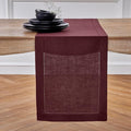 Solino Home Linen Burgundy Table Runner 90 Inches Long by SolinoHome
