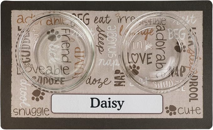 Drymate Personalized Pet Bowl Placemat, Custom Dog & Cat Food Feeding Mat - Image 2