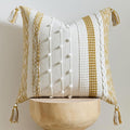 Boho Pillow Cover 18x18 Mustard Yellow by DEZENE