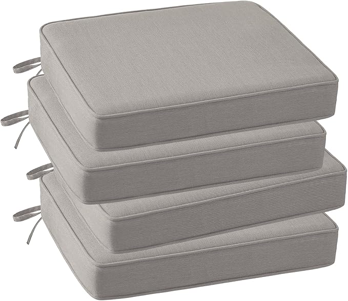 Outdoor Sunbrella Square Corner Seat Cushion, 18.5"x16"x3", Non Slip Outdoor by Supdurplus