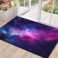 Purple Galaxy Rug Space Rugs Colorful Throw Rug Non-Slip Sun and Cloud Carpet by CERYUEE