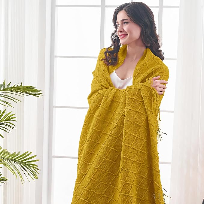 inhand Knitted Throw Blanket for Couch and Bed, Soft Living Room Home Decor - Image 3