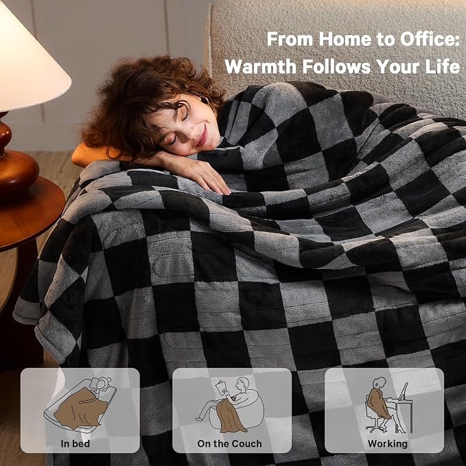 Heated Electric Blanket Twin Size, 62X84 Heating Blanket - Image 5