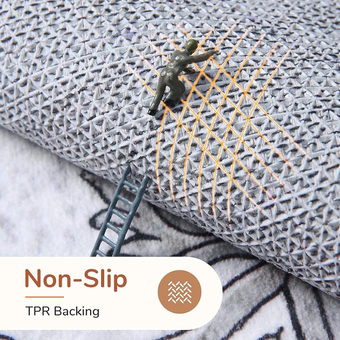 OPPODREAM Thin Area Rugs 4x6, Low-Pile Washable Rugs 4x6 - Image 3