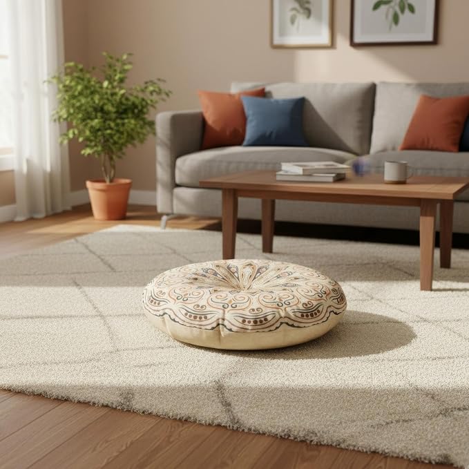Mandala Round Floor Pillow - Image 5