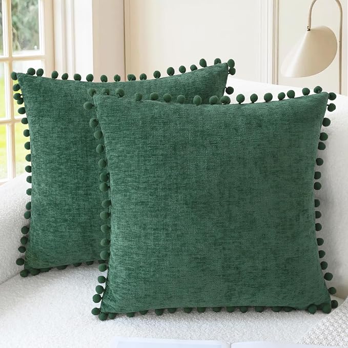 CaliTime Christmas Throw Pillow Covers Decorative 22 X 22 Inches Pack of 2 Cozy by CaliTime